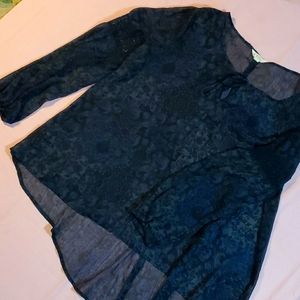 sheer overlay tunic